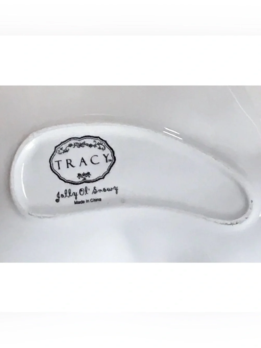 Tracy Porter Jolly Ol Snowy Sugar Plum Ceramic Candy Dish Holiday Christmas